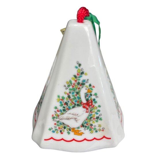 Vintage Jasco Porcelain Festive Goose Fragrant Christmas Tree Ornament - Picture 4 of 8